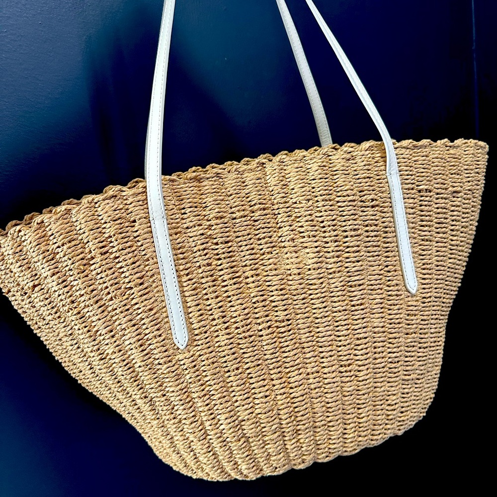 J.Crew woven straw market tote
